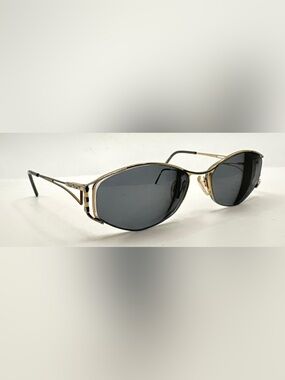 Splendor SP605 Gold Gray Oval Metal Sunglasses Frames Only